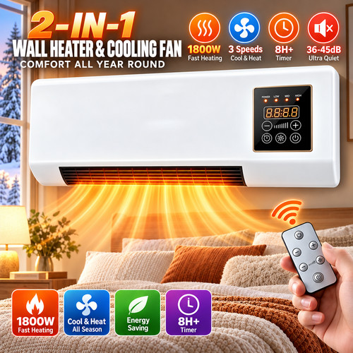 2in1 1800w wall mounted space - 1800w,